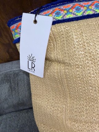 Borsa mare labelrose in paglia
