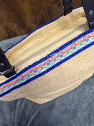 Borsa mare labelrose in paglia