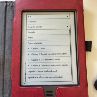 Kindle 4ª Gen con custodia rossa