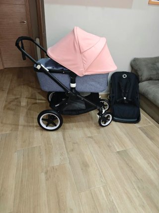 Cochecito Bugaboo Fox Rosa y Gris