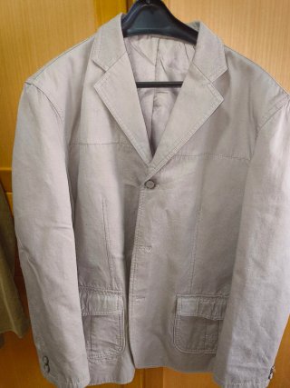 Chaqueta de algodón gris para hombre