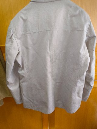 Chaqueta de algodón gris para hombre