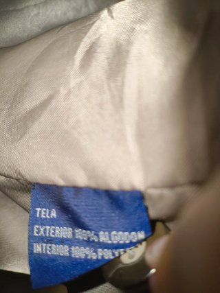 Chaqueta de algodón gris para hombre