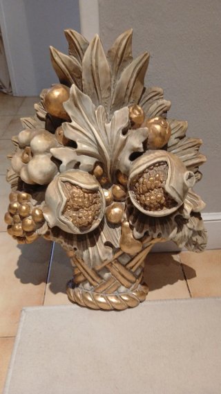 Mesa consola cristal y base decorativa