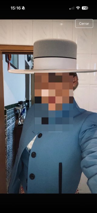 Sombrero Cordobés Gris y Blanco