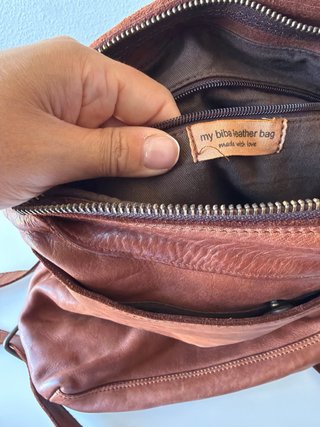 Mochila de piel marca Biba