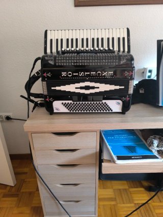 Acordeón Excelsior 96 bajos con MIDI y amplificado