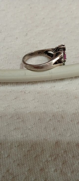 Anillo Plata 925 con Piedras Multicolor