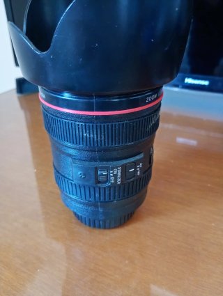 Hucha/Taza Cámara Objetivo