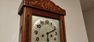 Reloj de Pared Antiguo Madera y Metal