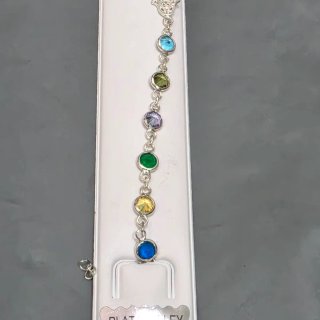 Pulsera Plata 925 Mano de Fátima Multicolor