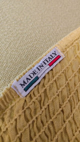 Abito midi in lino giallo taglia L