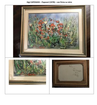 Quadro Papaveri Gigi Caposassi 1978