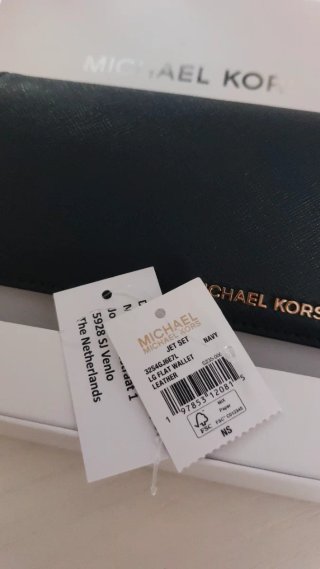 Portafoglio Michael Kors vera pelle blu