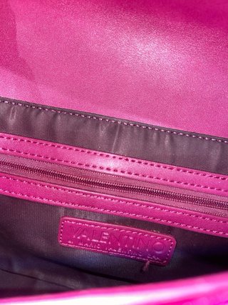 Borsa Mario Valentino viola velluto con catena oro