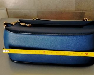 Borsa a tracolla blu e oro