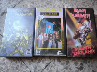 Lote 3 VHS Iron Maiden: Live After Death, 12 Waste
