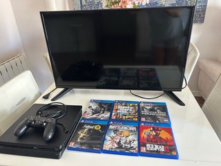 PS4 (PlayStation 4) Negra + TV + 6 Juegos