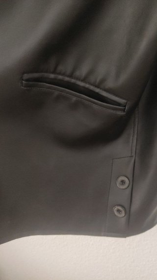 CHAQUETA WENSHIDAO DE CUERO NEGRO SINTÉTICO XL