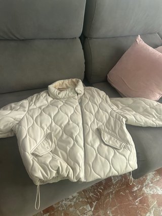 Chaqueta acolchada beige