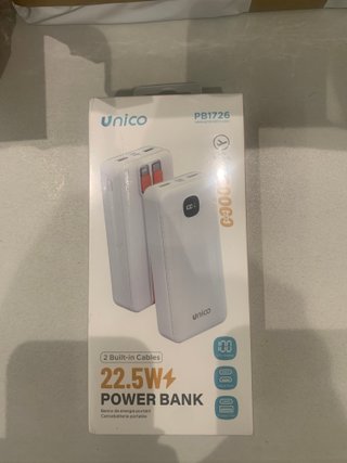 Powerbank 20000mAh 22.5W con cavi integrati Unico
