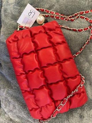 Borsa Labelrose rossa trapuntata stile elegante