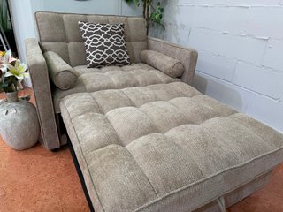 Sofá Cama Chaise Longue Beige
