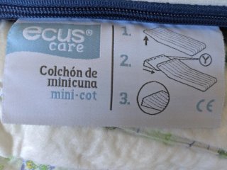 Colchón Minicuna Ovalado Azul