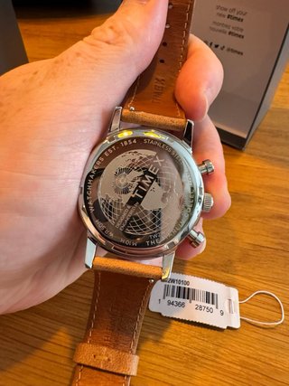 Reloj Timex Chrono Verde Correa Marrón