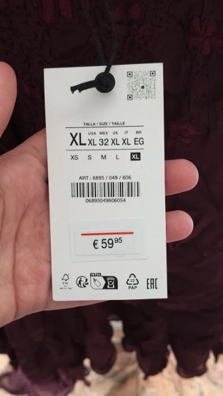 Vestido Zara Morado Talla XL