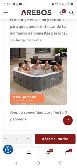 Jacuzzi Spa AREBOS Barcelona