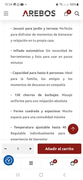 Jacuzzi Spa AREBOS Barcelona