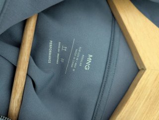 Sudadera Mango Gris Media Cremallera