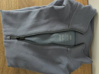 Sudadera Mango Gris Media Cremallera