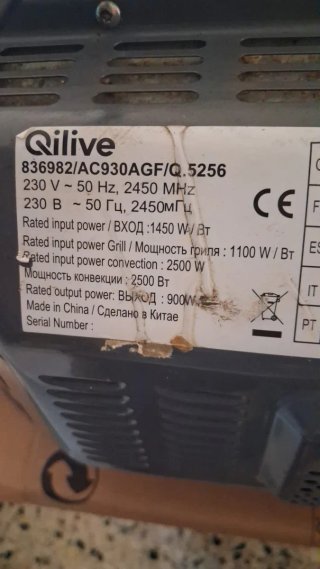 Microondas Qilive Negro