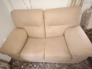 2 sofás beige anti manchas, mismas medidas