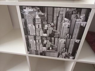 Mueble blanco modular,