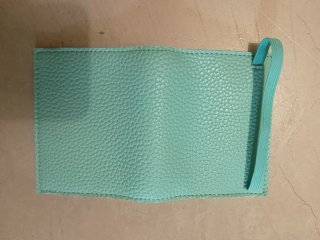 Portafoglio e portamonete azzurro-turchese
