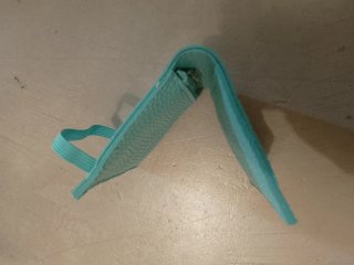 Portafoglio e portamonete azzurro-turchese