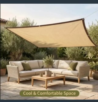 Toldo Malla Sombra Rectangular 3X6 Metros