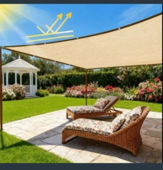 Toldo Malla Sombra Rectangular 3X6 Metros
