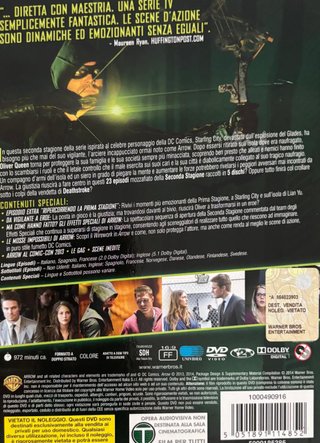 Arrow Stagione 2 DVD Completa