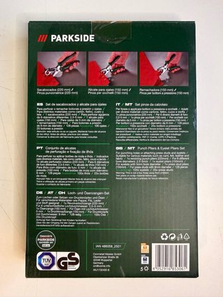 Set Parkside Sacabocados y Alicate Ojales