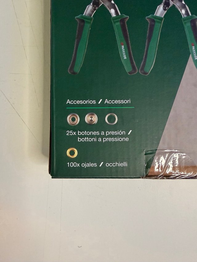 Set Parkside Sacabocados y Alicate Ojales