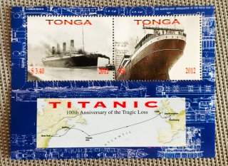 Hoja Bloque Tonga 2012 Naufragio Titanic