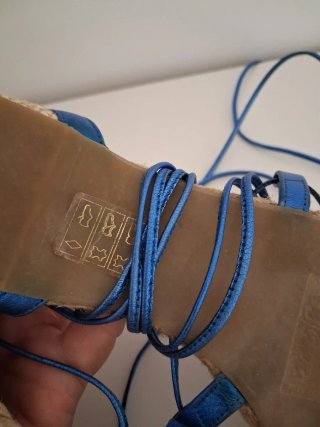 Sandalias Castañer Beige y Azul