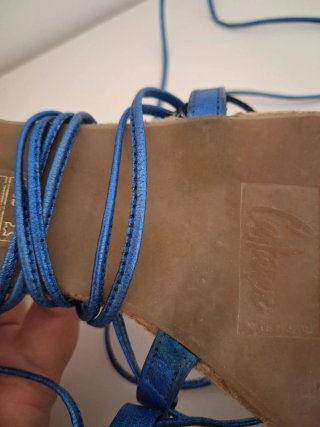 Sandalias Castañer Beige y Azul