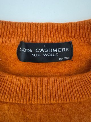 Jersey naranja cashmere y lana