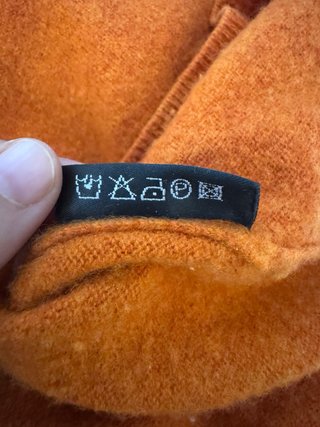 Jersey naranja cashmere y lana