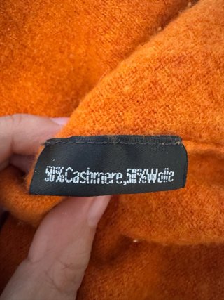 Jersey naranja cashmere y lana